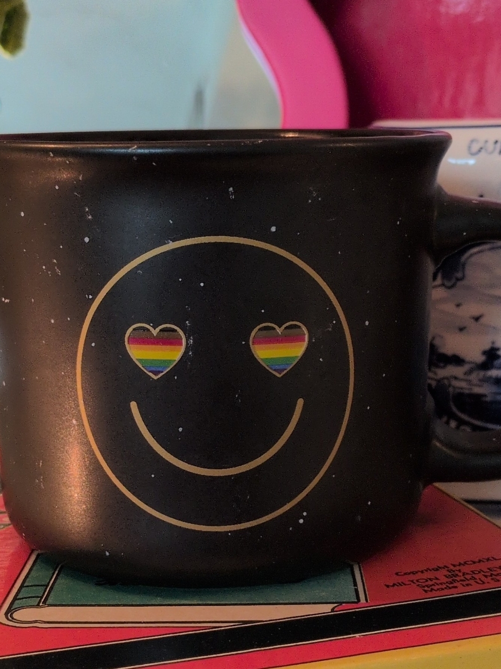 Sheffield Home Pride Black Mug with Smiley Face Heart Design Be You